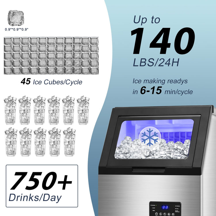 Commercial Ice Maker Machine 140LBS