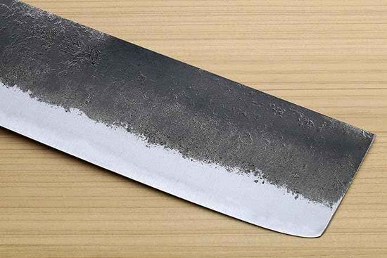 Yoshihiro Nashiji High Carbon White Steel #2 Japanese Nakiri Vegetable Knife with Cocobolo Wood Handle (6.5'' (165mm) & No Saya)