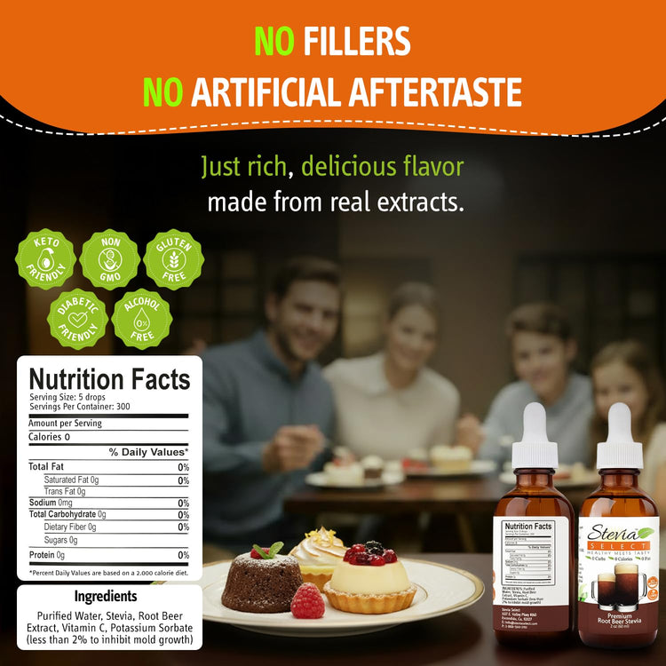 Root Beer Flavored Liquid Stevia (2 Fl Oz)
