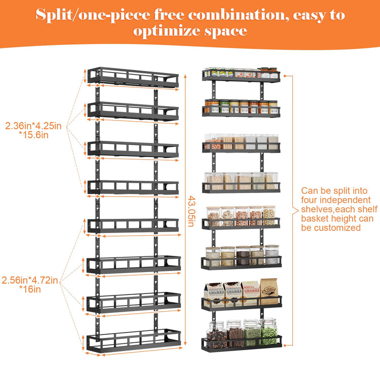8 Tier Adjustable Spice Rack