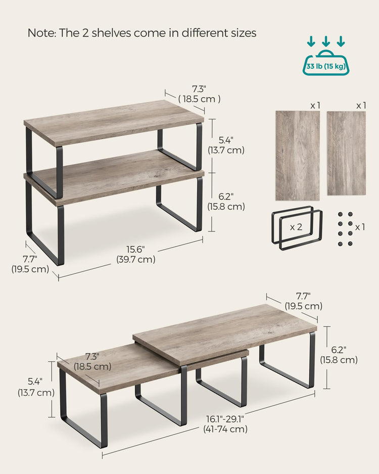 Cabinet Organizer Shelf (4 Count)