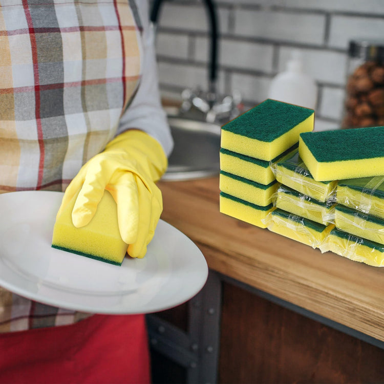 50 Pcs Individually Wrapped Sponges for Airbnb Apartment Green (50 Count)