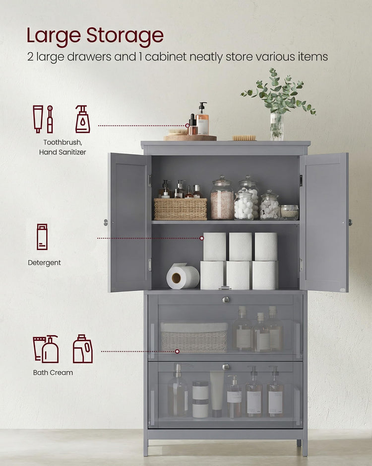 Bathroom Storage Cabinet with 2 Doors