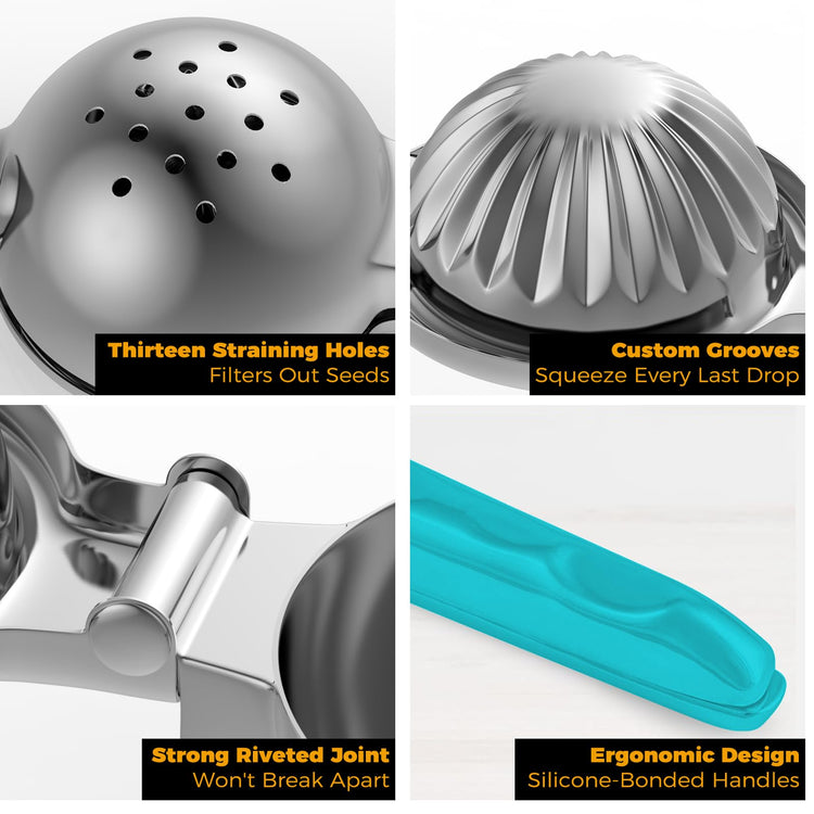 Lemon Squeezer 304 Stainless Steel Large Metal Manual Citrus Juicer