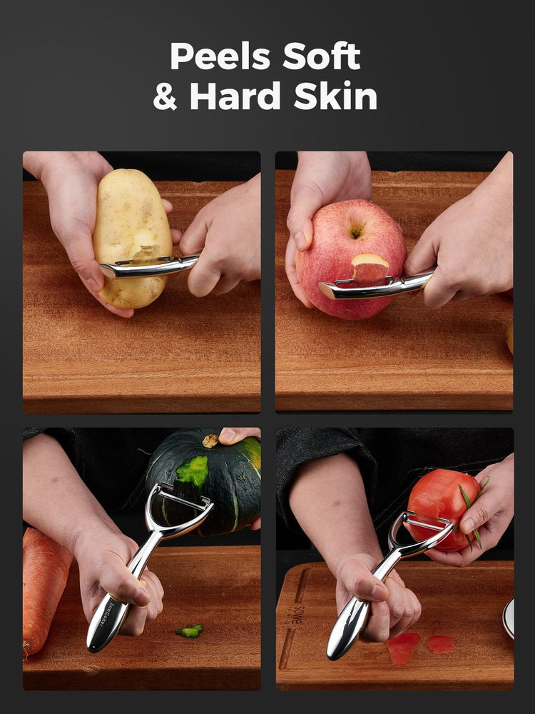 Premium 304 Stainless Steel Peeler Set (2 Count)