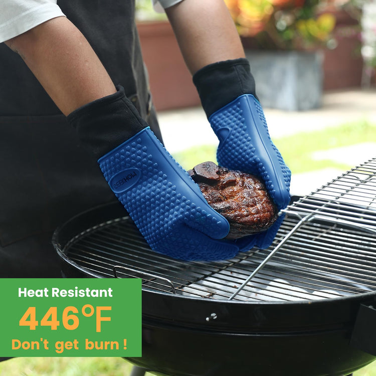 BBQ Gloves Heat Resistant Oven Mitts (2 Count)