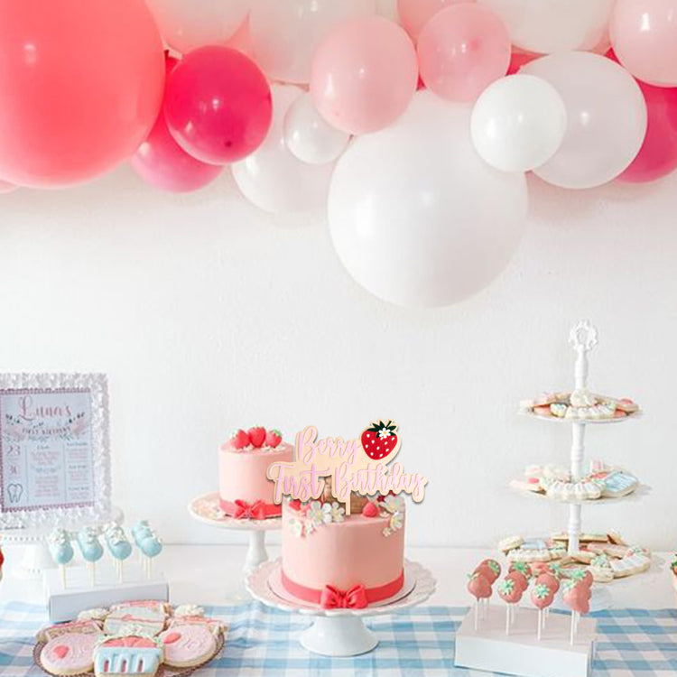 Berry First Birthday Cake Topper