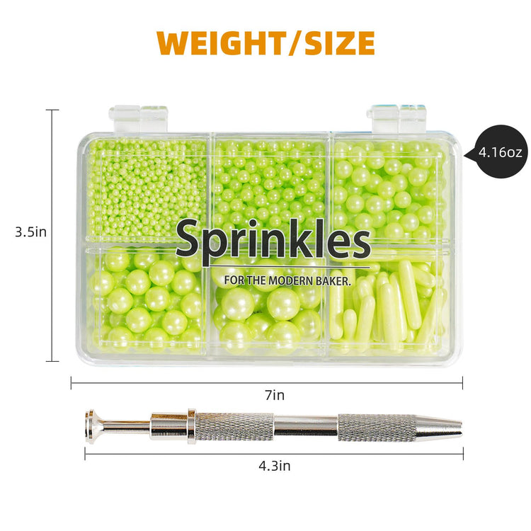 Green Mix Sugar Sprinkles (4.16 Ounce)
