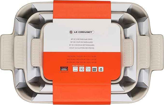 Le Creuset Stoneware Heritage Set 3 Rectangular Dishes, Artichaut