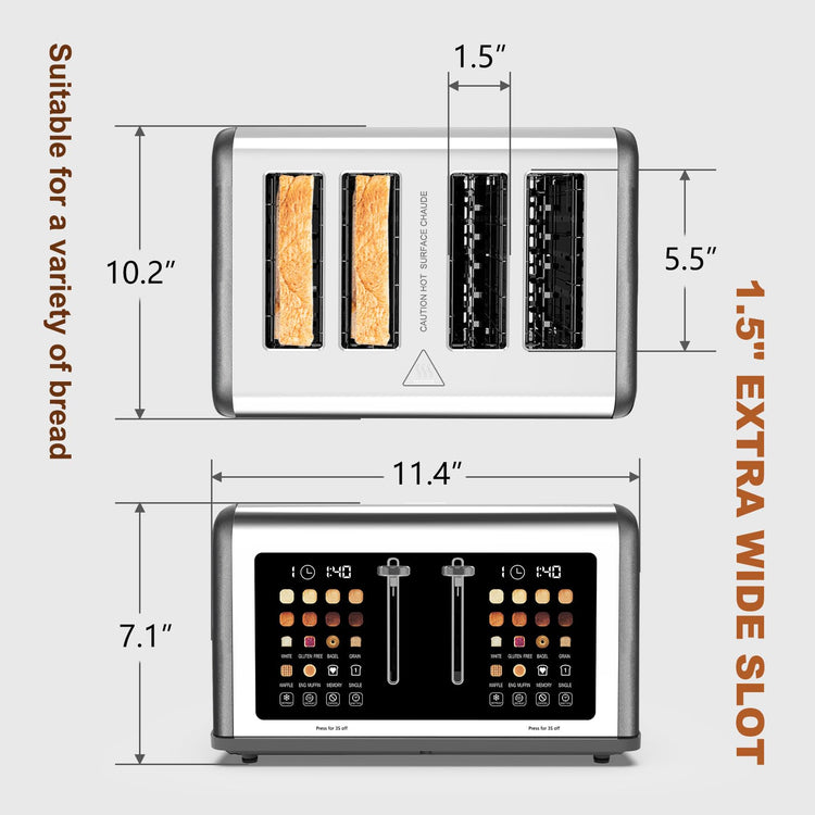 4 Slice Toaster Touch Screen (4 Count)