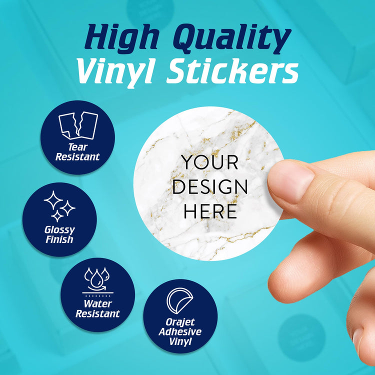 Custom Vinyl Stickers Your Image (100 Count)