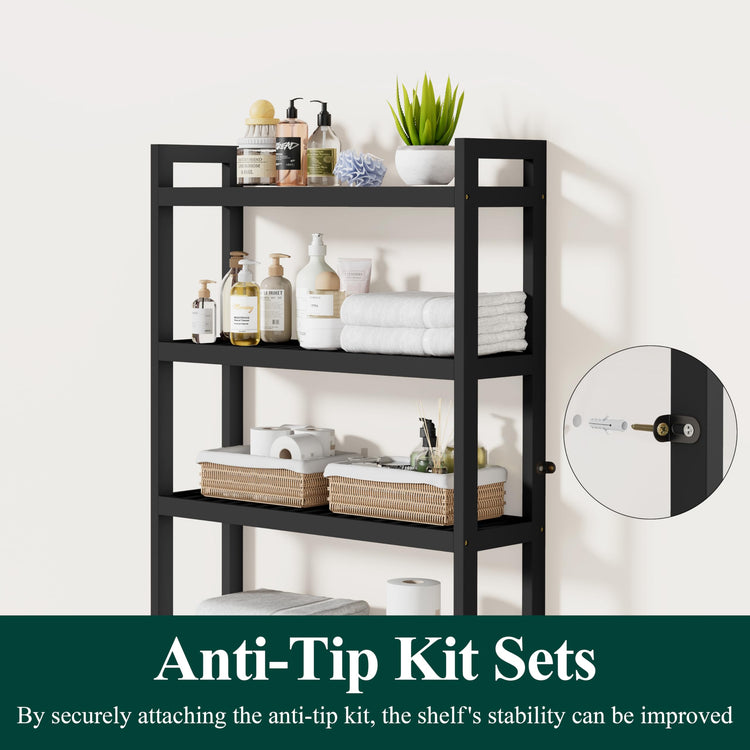 Bamboo Over The Toilet Storage Cabinet (4 Count)