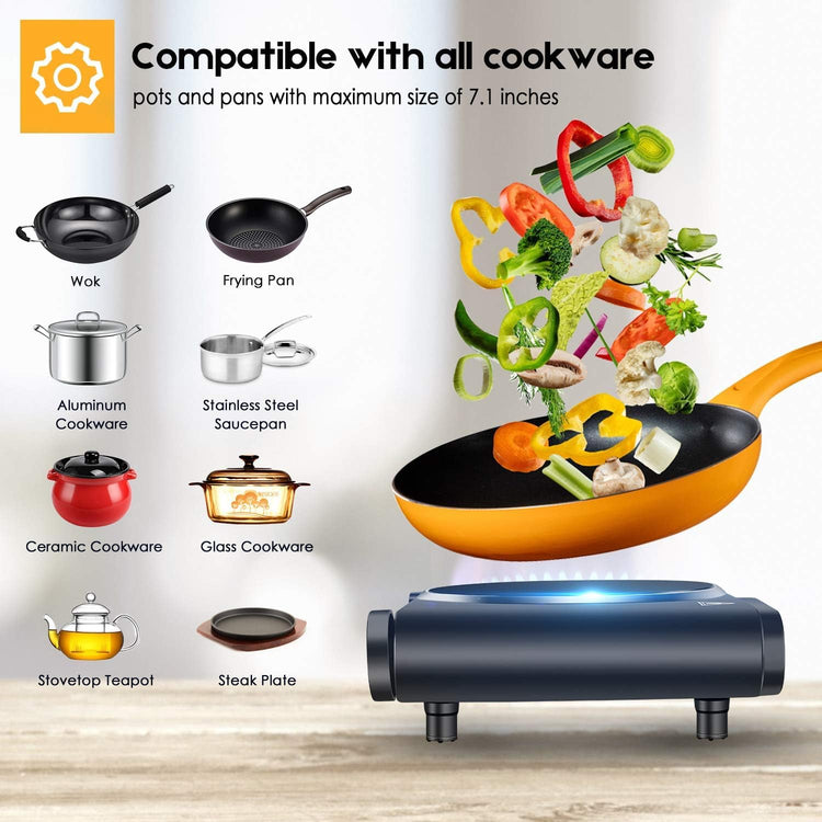 1200W Infrared Single Burner Electric Hot Plate