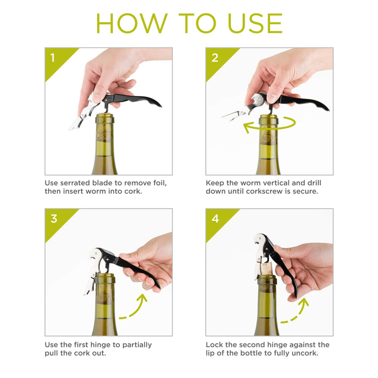 Truetap Double Hinged Waiter's Corkscrew Wine Opener