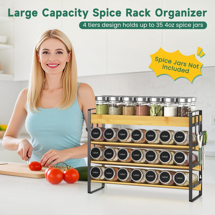 Spice Seasoning Rack Organizer Kitchen Countertop