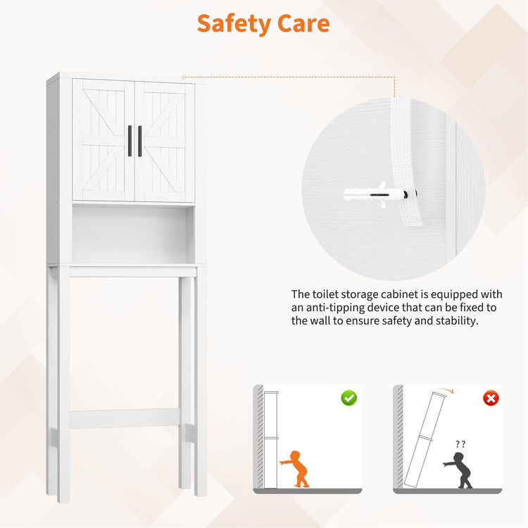 23.6 Inches Wide Toilet Rack with Over The Toilet Storage Cabinet