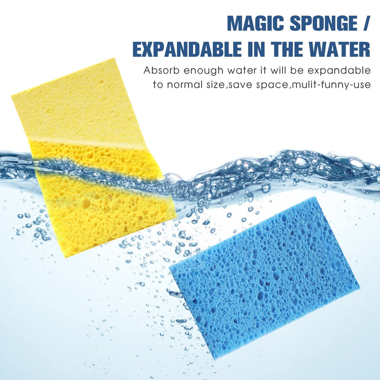 Compressed Cellulose Kitchen Sponges 24Pack (24 Count)