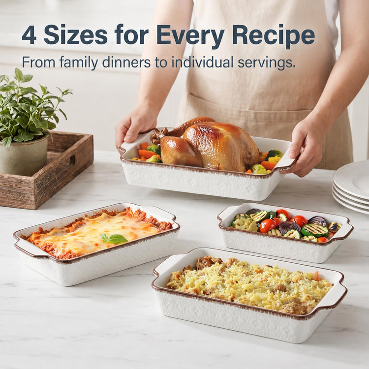 Casserole Dishes for Oven (4 Count)