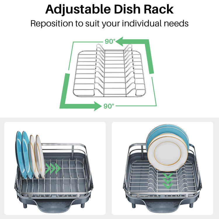 Expandable Dish Drying Rack for Kitchen Counter