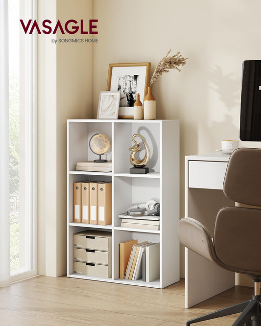 Bookcase Cube Shelf with 6 Compartments