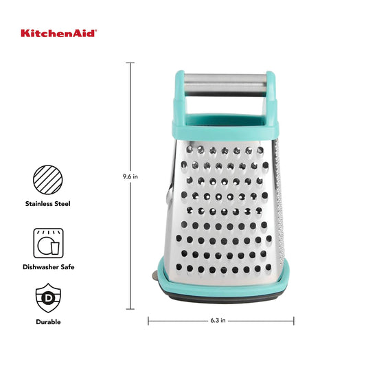 Gourmet 4 Sided Stainless Steel Box Grater for Fine