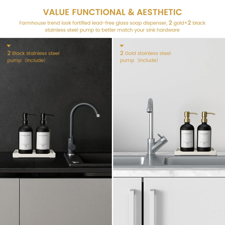 Glass Soap Dispenser for Kitchen