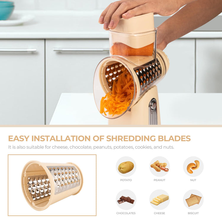 Rotary Cheese Grater 5 Blades