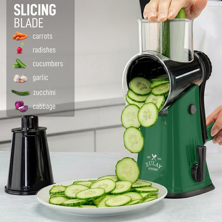 Rotary Cheese Grater 5 Blade Cheese Shredder