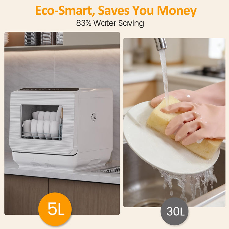 Portable Dishwasher 18’’ Countertop with 152OZ Water Tank