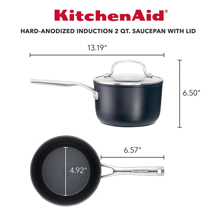 Hard Anodized Nonstick Saucepan with Lid
