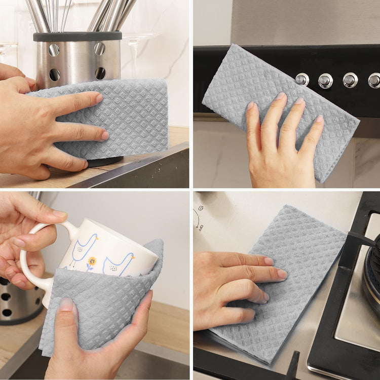 Swedish Dishcloths 10 Pack for Kitchen Washing Dishes (10 Count)