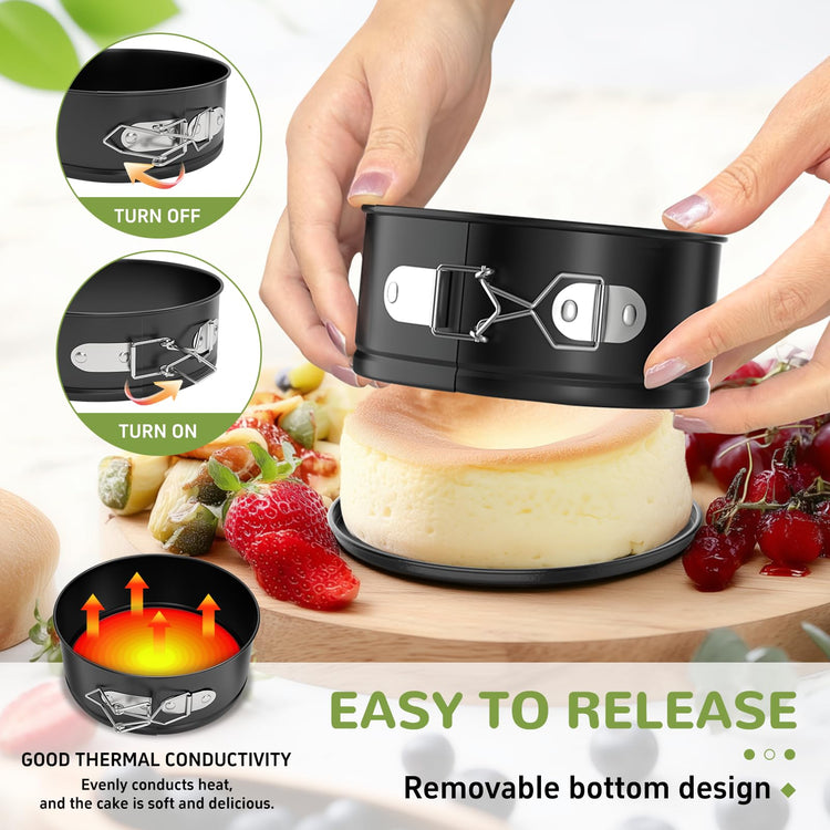 4 Inch Mini Springform Pan for Mini Cheesecake Pizza