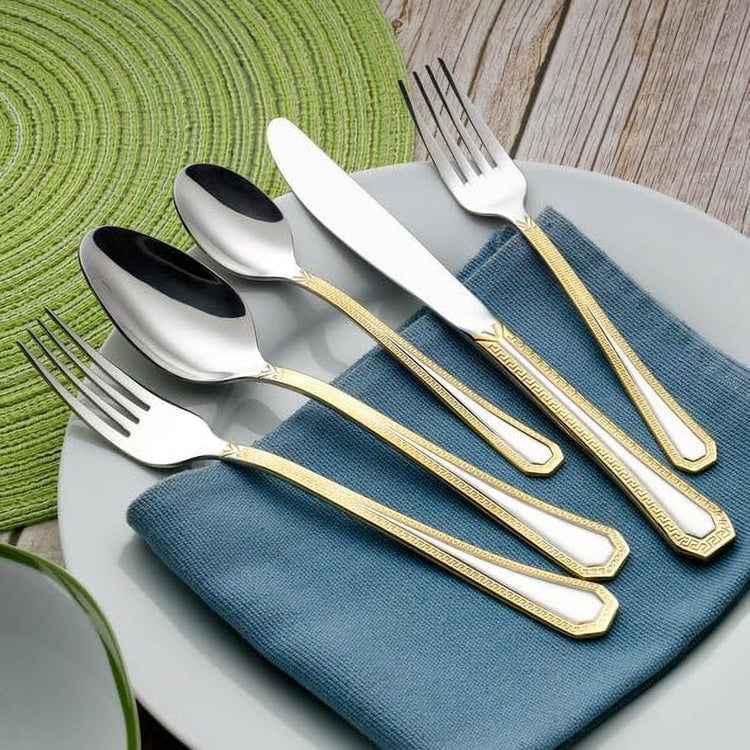 40 Pieces Vintage Gold Dinnerware and 18
