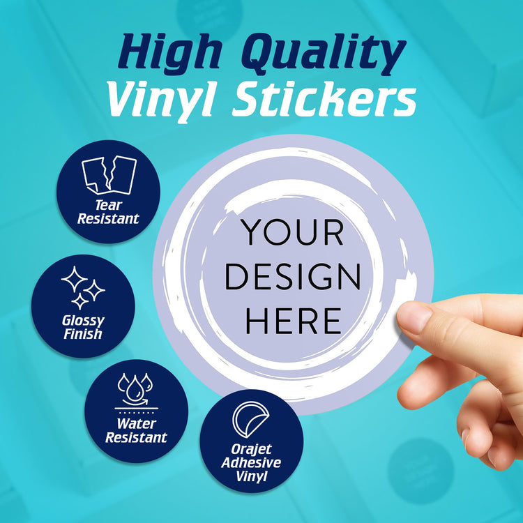 100 Custom Vinyl Stickers (100 Count)