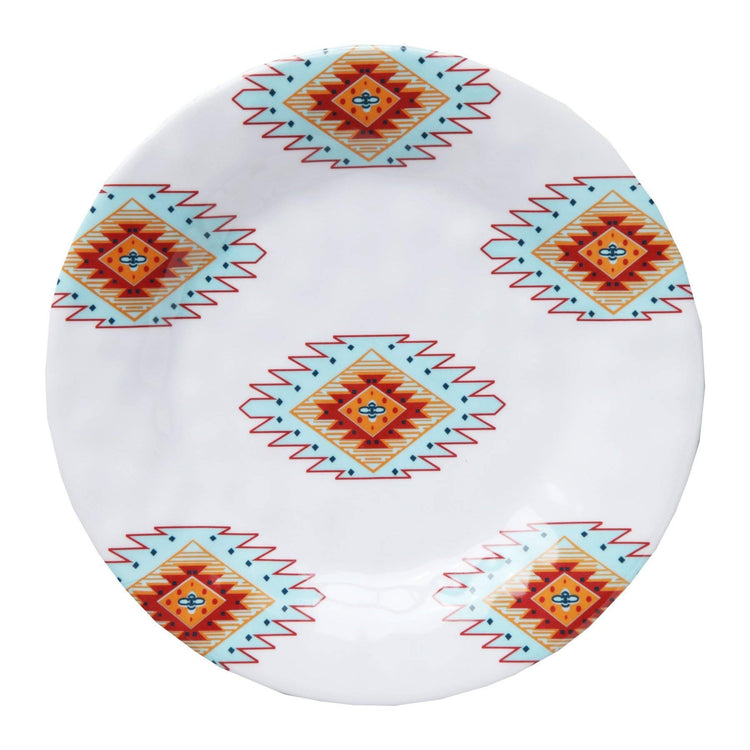 Southwest 14 Piece Melamine Plastic Dinnerware Set with Plates