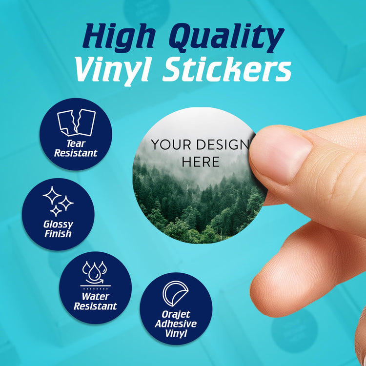 100 Custom Vinyl Stickers (100 Count)