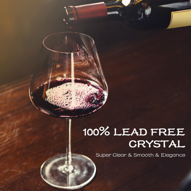Super Large 28Oz Wine Glasses Set of 4 (4 Count)
