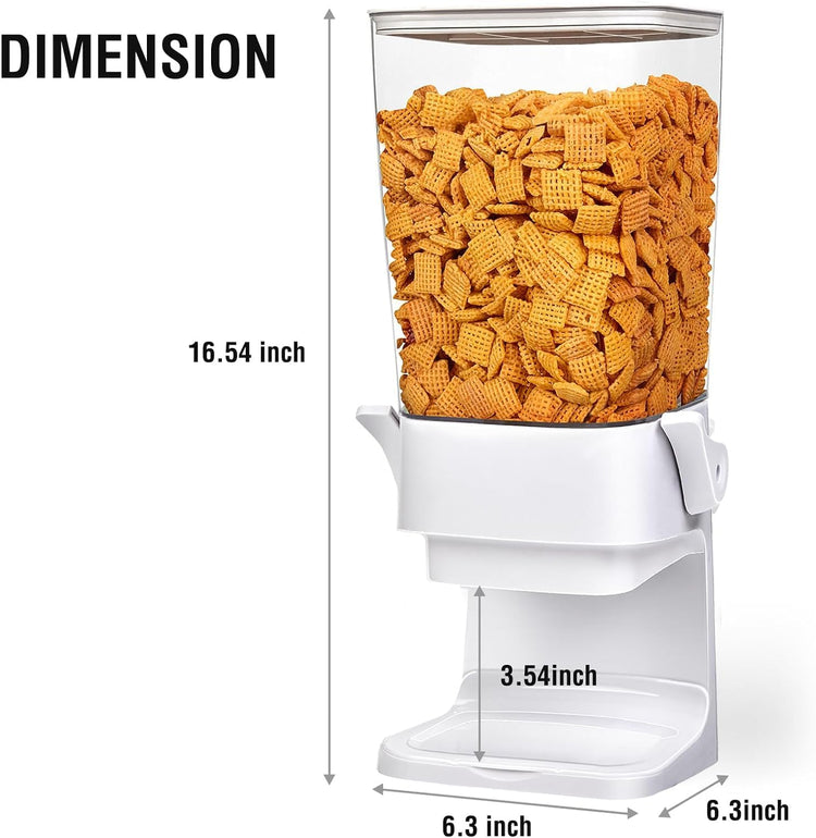Cereal Dispenser Countertop 3pcs,5.5L Cereal Containers Storage Dispenser for Pantry,Dry Food Storage Rice Containers,Candy Dispenser,Snack Organizer Machine for Grains, Nuts,Oatmeal, Pet Food White