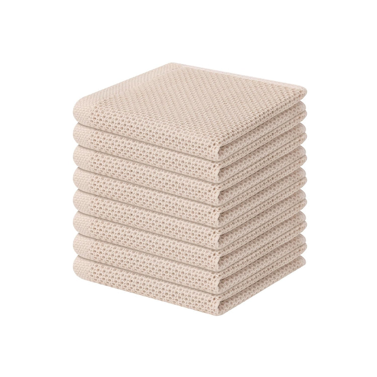 100% Cotton Waffle Weave Kitchen Dish Cloths 8 (8 Count)