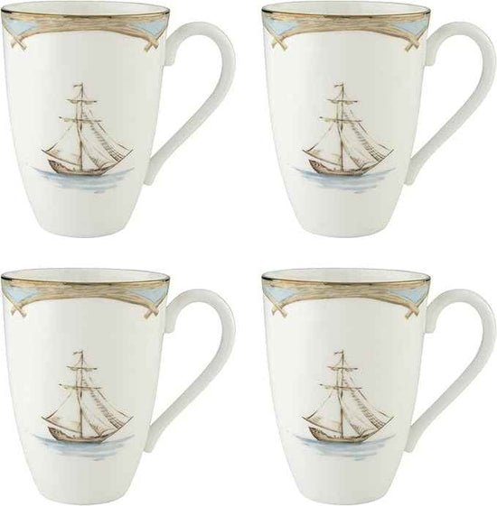 Lenox 897269 British Colonial Tradewind Mugs, Set of 4