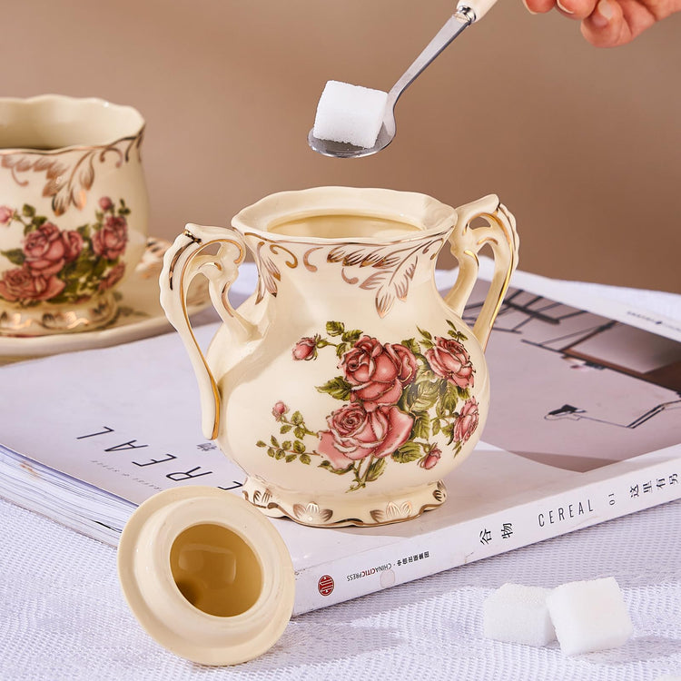Ceramic Sugar and Creamer Set