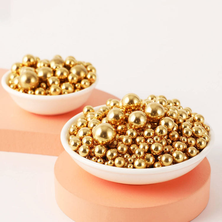 Gold Pearl Sugar sprinkles (4.58 Ounce)