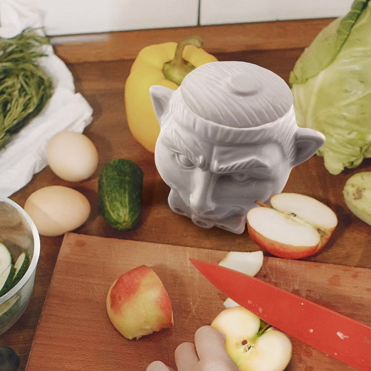 Spooky Dracula Garlic Pot