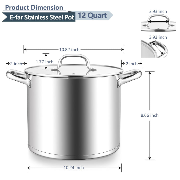 12 Quart Cooking Stock Pot