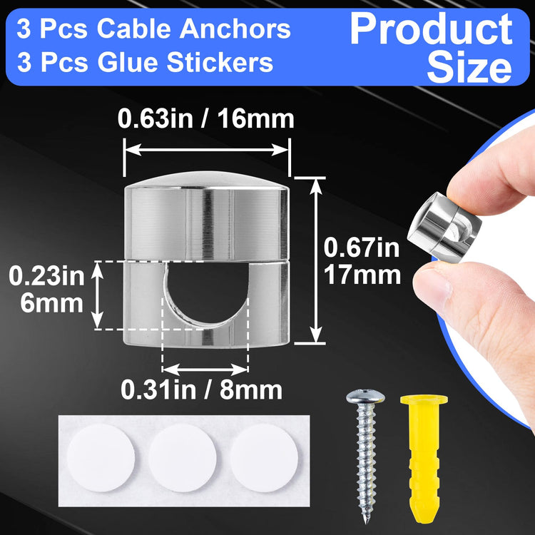 3Sets Charger Holders for Cords (3 Count)
