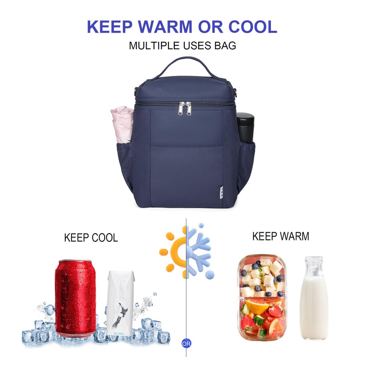 NOL Insulated Lunch Bags for Women Cooler Bag Lightweight Nylon Waterproof Lunch Box for Work