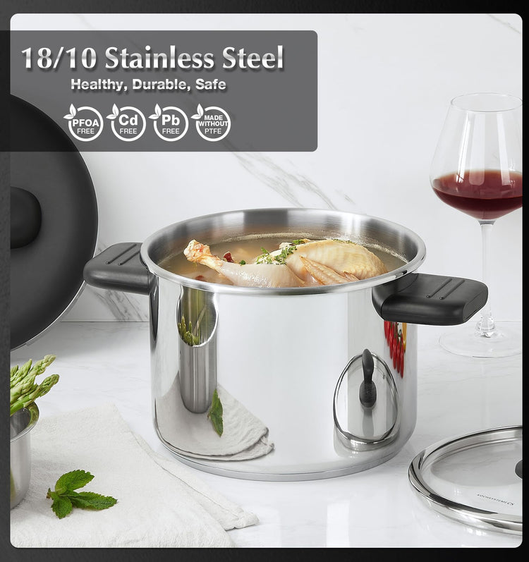 Stainless Steel Pressure Cooker 8.5QT