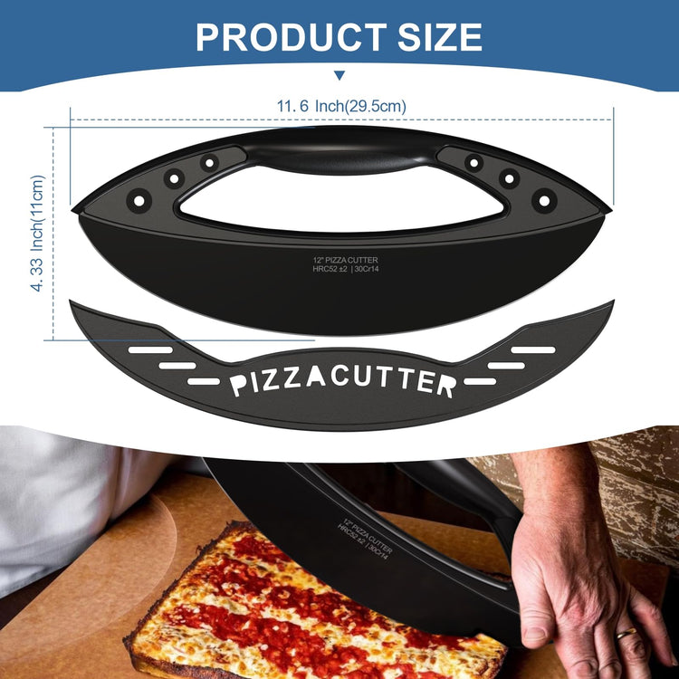 12 Inch Pizza Rocker Blade Cutter