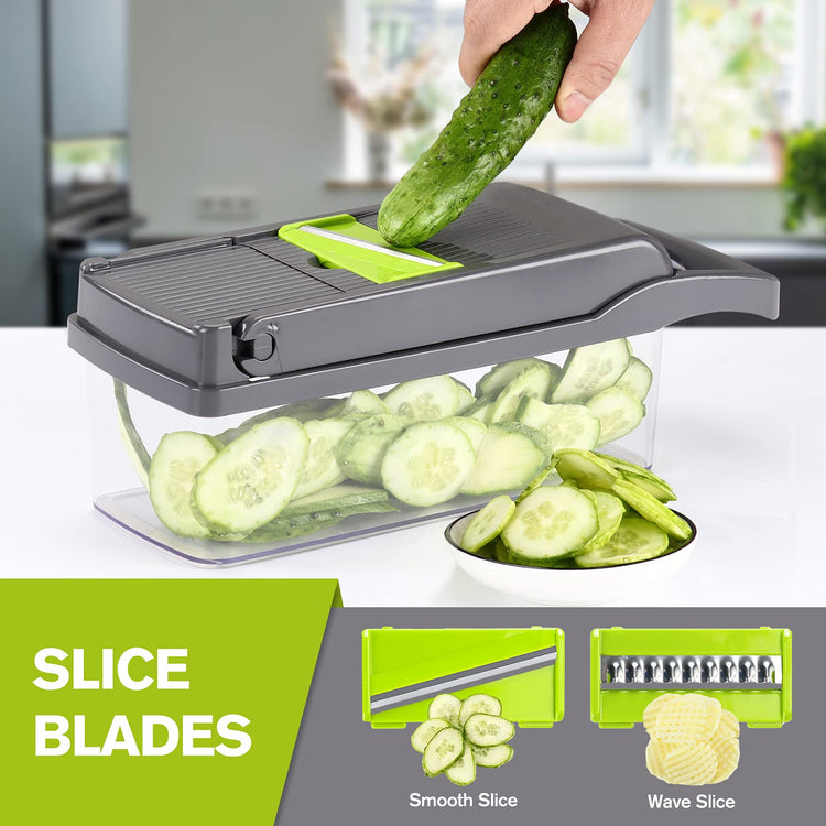 Vegetable Chopper Mandoline Slicer Grey