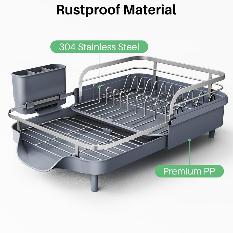 Expandable Dish Drying Rack for Kitchen Counter